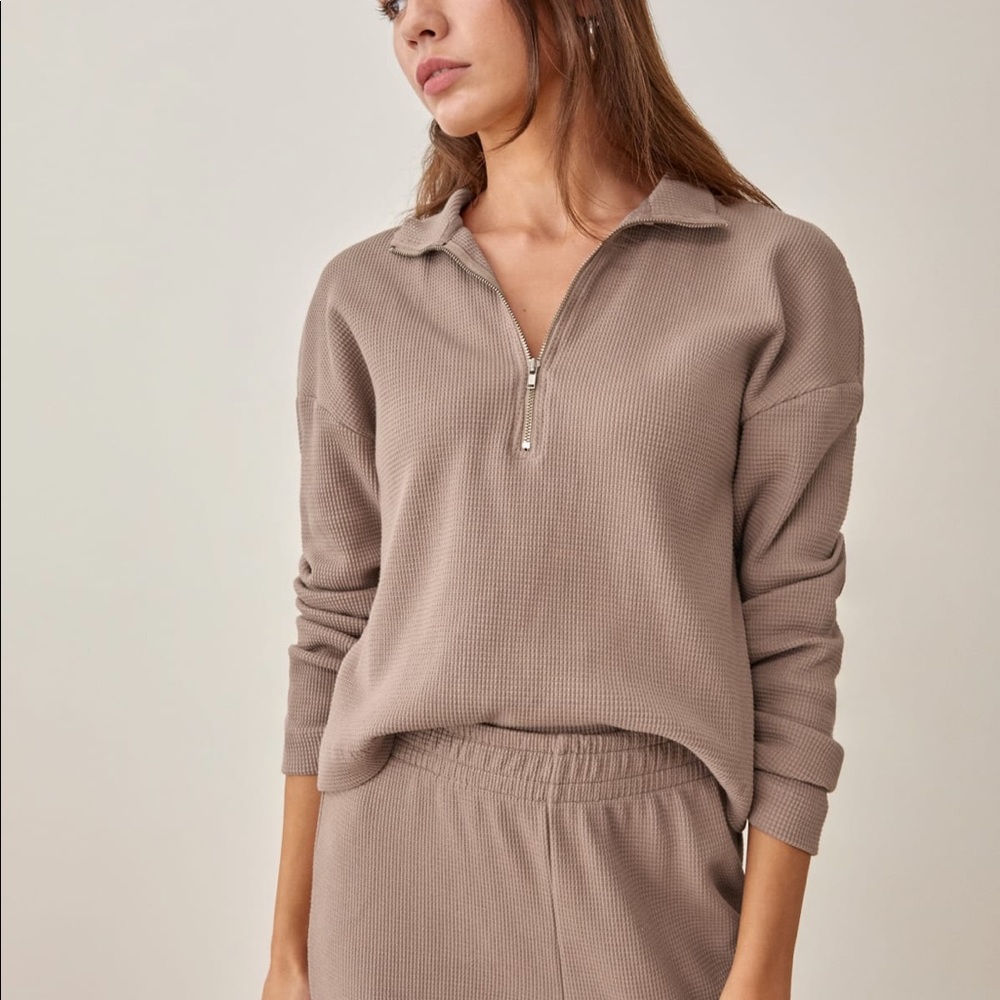 Reformation Yale waffle zip